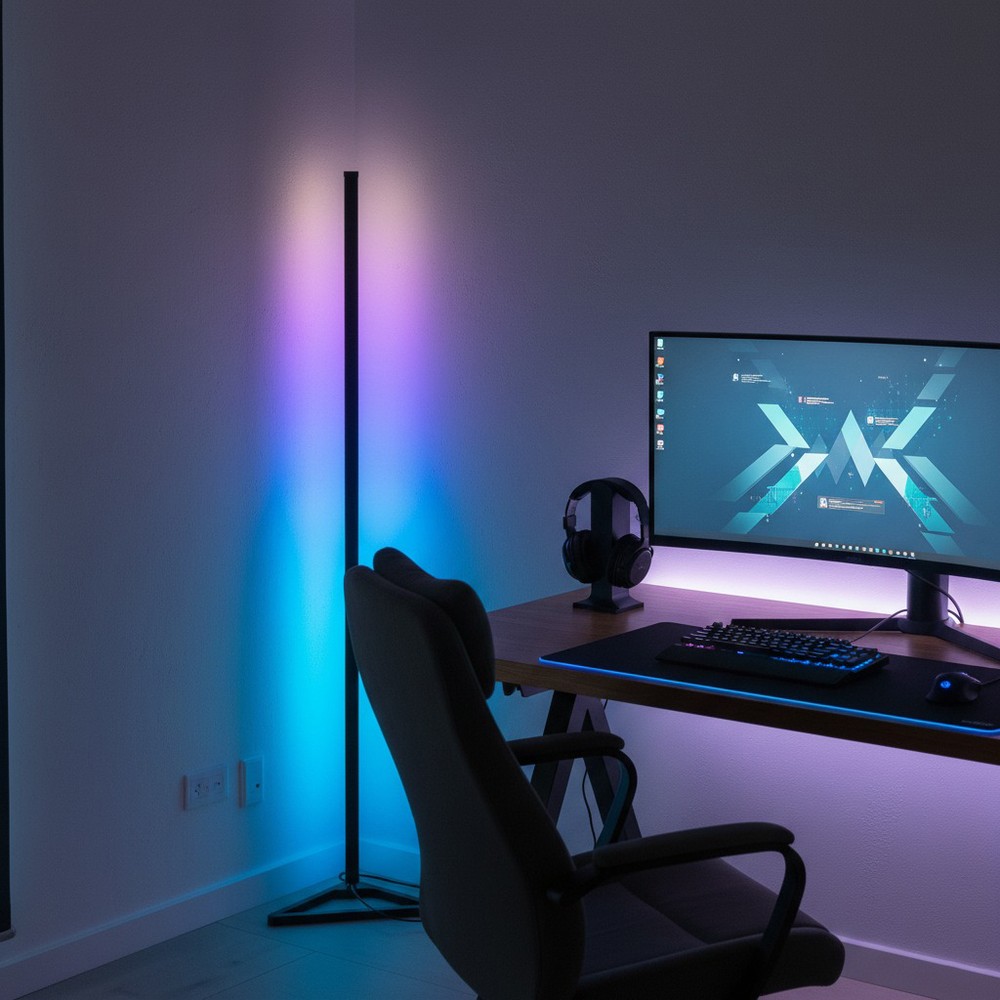 RGBIC+WW hjørnelampe med Bluetooth og 140cm længde - Effekt: 12W - Input: 230V