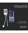RGB+WW controller med fjernbetjening - Passer kun til RGB+WW strip, infrarød, 12V (96W), 24V (192W)