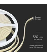 V-Tac 10W/m COB-LED strip - 5m, IP67, 320 LED pr. meter, 24V, COB LED