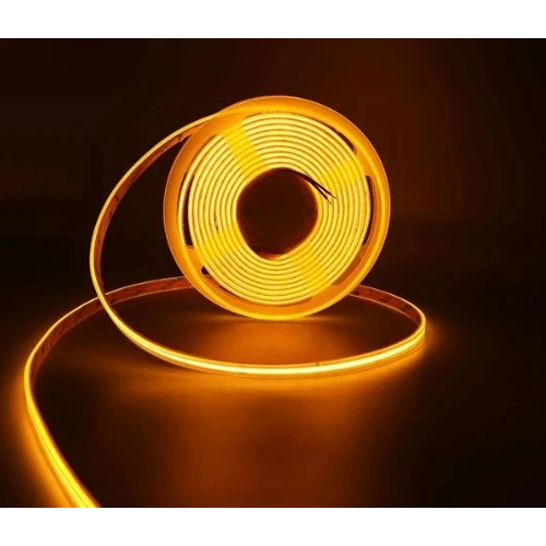 5m 10W/m Rav farve COB-LED strip - 24V DC, IP67, 320 LED pr. meter, COB LED