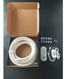 5m RGBIC Neon flex slange, komplet sæt - Vævet reb, Bluetooth App, fjernbetjening, USB
