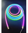 5m RGBIC Neon flex slange, komplet sæt - Vævet reb, Bluetooth App, fjernbetjening, USB