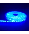 Blå 10W/m LED strip - 5m, 120 LED pr. meter, 24V, IP65