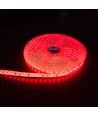 Rød 10W/m LED strip - 5m, 120 LED pr. meter, 24V, IP65