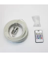 5m RGBIC Neon Flex komplet sæt - 8x16 neonflex, Bluetooth app, fjernbetjening, USB