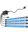 LED Strip til bil - Musikstyring, 4x0,225m, USB-drevet, 20-knaps controller