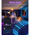 WiFi Smart LED TV bagbelysning - 4x0,5m, 28-knaps controller, 3-tast styringsboks