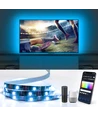 WiFi Smart LED TV bagbelysning - 4x0,5m, 28-knaps controller, 3-tast styringsboks