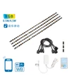 WiFi Smart LED TV bagbelysning - 4x0,5m, 28-knaps controller, 3-tast styringsboks