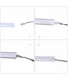 5m AnyCut Neon Flex 10x10 Lilla/Pink LED strip - 8W/m, 12V, Ingen klippeafstand