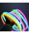 5m RGBIC Neon flex slange, komplet sæt - Vævet reb, Bluetooth App, fjernbetjening, USB