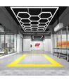 591W RA95 Hexagon LED 14 felter + ramme komplet sæt - Inkl. strømtilslutning