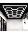 Hexagon LED 14 felter + ramme komplet sæt  - RA95, 591W, inklusiv strømtilslutning
