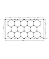 Hexagon LED 14 felter + ramme komplet sæt  - RA95, 591W, inklusiv strømtilslutning