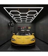 Hexagon LED 14 felter + ramme komplet sæt  - RA95, 591W, inklusiv strømtilslutning