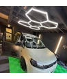 Hexagon LED 5 felter komplet sæt - RA95, 168W. inklusiv strømtilslutning