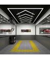 Lysgitter LED + ramme komplet sæt (Hexagon) - RA95, 384W, inklusiv strømtilslutning