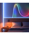 5m RGBIC Neon flex slange, komplet sæt - Vævet reb, Bluetooth App, fjernbetjening, USB