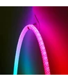 5m RGBIC Neon flex slange, komplet sæt - Vævet reb, Bluetooth App, fjernbetjening, USB