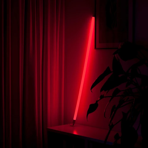 120cm Neon Tube LED Rød - Designer rør, inkl. ledning