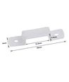 20 stk. silikone monteringsklips til LED strip - 12mm, passer til IP65 strips
