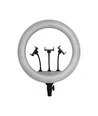 LED Ring light med stativ - 55W, Ø44cm, 3 telefonholdere, fjernbetjening, 3200K-5800K