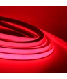5m 8W/m AnyCut Neon Flex 10x10 Rød LED strip - 12V DC, Ingen klippeafstand