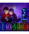 Jellyfish RGB 25cm høj lampe - Ø9 cm, perfekt til børn og barnlige sjæle