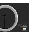 10W LED RINGLYS - 10 tommer, med bordstativ, 3200K-5500K