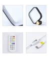 Firkantet RGBIC lampe - 15x15cm, Bluetooth, 5V USB