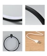 Slim Cirkel RGBIC lampe - Hvid, Ø30cm, Bluetooth, 5V USB