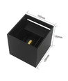 6W CUBIC RGB+CCT væglampe - IP65, Tuya Smart, WiFi, sort, firkantet, op/ned, justerbar, inde / ude, inkl. lyskilde