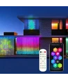 2x2 meter RGBIC Lysgardin - Programmerbar mønstre og tekst