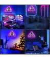 Gamer neon skilt med LED lys - Stor model 39x33 cm, perfekt til gaming værelse