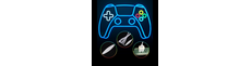 Controller neon skilt  gamepad, LED lys - Stor model 39x27 cm, perfekt til gaming værelse