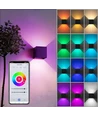 LEDlife RGB+CCT CUBIC 6W væglampe - Zigbee, sort, firkantet, op/ned, justerbar, inde / ude, IP65, inkl. lyskilde
