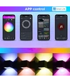 6W CUBIC RGB+CCT væglampe - IP65, Tuya Smart, WiFi, sort, firkantet, op/ned, justerbar, inde / ude, inkl. lyskilde