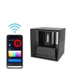 6W CUBIC RGB+CCT væglampe - IP65, Tuya Smart, WiFi, sort, firkantet, op/ned, justerbar, inde / ude, inkl. lyskilde