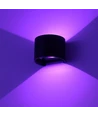 6W Væglampe - IP65, Rund, RGB + CCT Tuya, Sort, Op/ned, Justerbar, Inde / ude, Inkl. lyskilde