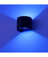 6W Væglampe - IP65, Rund, RGB + CCT Tuya, Sort, Op/ned, Justerbar, Inde / ude, Inkl. lyskilde