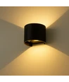 6W Væglampe - IP65, Rund, RGB + CCT Tuya, Sort, Op/ned, Justerbar, Inde / ude, Inkl. lyskilde