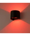6W Væglampe - IP65, Rund, RGB + CCT Tuya, Sort, Op/ned, Justerbar, Inde / ude, Inkl. lyskilde