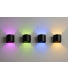 6W Væglampe - IP65, Rund, RGB + CCT Tuya, Sort, Op/ned, Justerbar, Inde / ude, Inkl. lyskilde