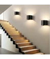 6W Væglampe - IP65, Rund, RGB + CCT Tuya, Sort, Op/ned, Justerbar, Inde / ude, Inkl. lyskilde
