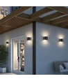 6W Væglampe - IP65, Rund, RGB + CCT Tuya, Sort, Op/ned, Justerbar, Inde / ude, Inkl. lyskilde