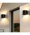 6W Væglampe - IP65, Rund, RGB + CCT Tuya, Sort, Op/ned, Justerbar, Inde / ude, Inkl. lyskilde