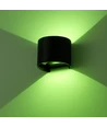 6W Væglampe - IP65, Rund, RGB+CCT, Zigbee, sort, op/ned, justerbar, inde / ude, inkl. lyskilde