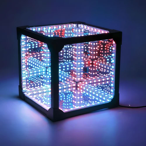 Infinity Cube 10x10 RGBIC - 3D lys effekt, inkl. fjernbetjening, USB tilslutning