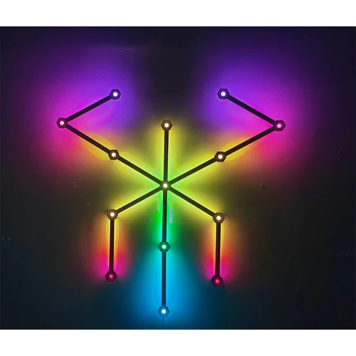 Hexa-Light RGBIC komplet sæt - 9 lysskinner, vægmonteret, Bluetooth app, USB