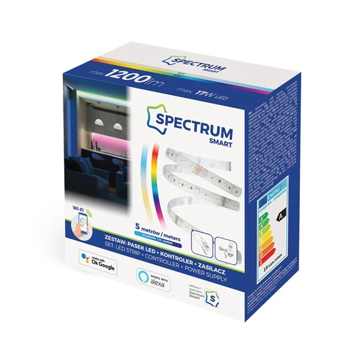 17W/m RGB+CCT LED Strip sæt - 5m, 60 LED/m, Smart home, uden fjernbetjening